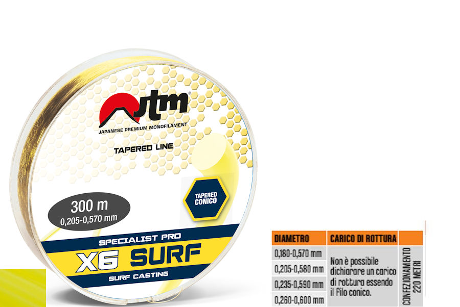 jtm surf man monofilo conico shock leader fassa